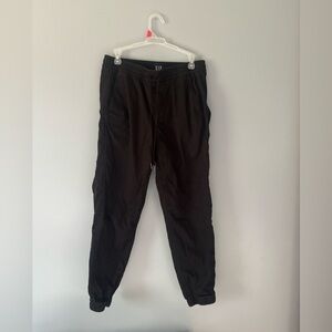 Gap Women's Black Stretch Drawstring Cotton Blend Pants Women’s Sz Small Cuffed